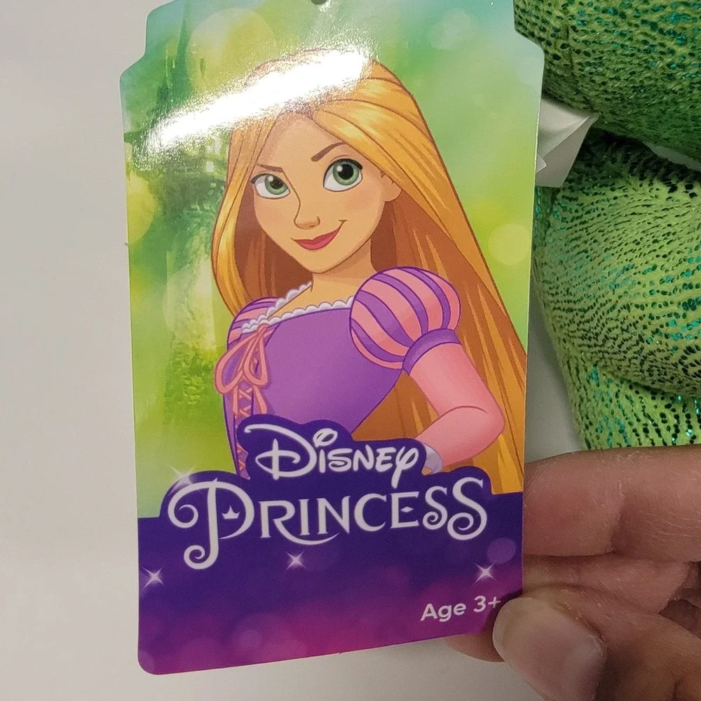 Disney Tangled Pascal Chameleon Metallic Green Shimmer Plush Pillow 18